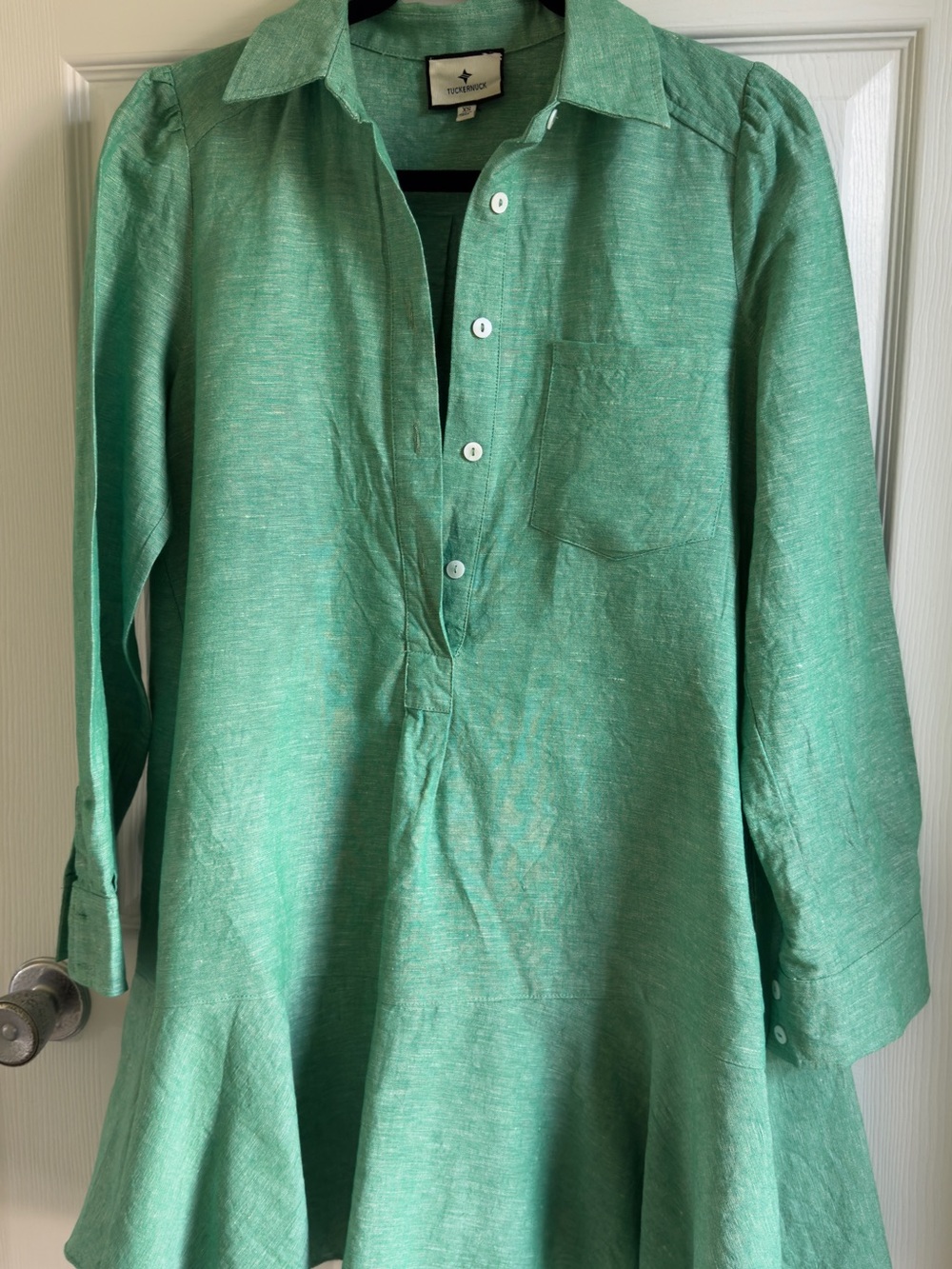 Tuckernuck Sea Green Callahan Shirt Dress XS - Picture 6 of 8